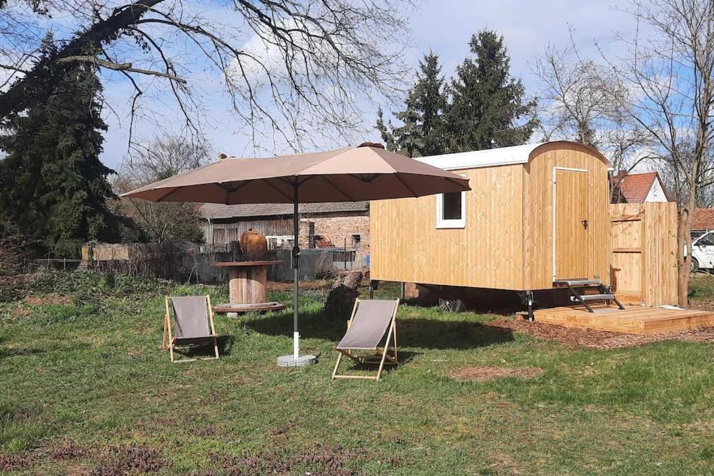 Zirkuswagen Glamping Fuer 2 Mit Veranda Kueche Netflix Parken Und Hofladen Steinhofel Exterior foto